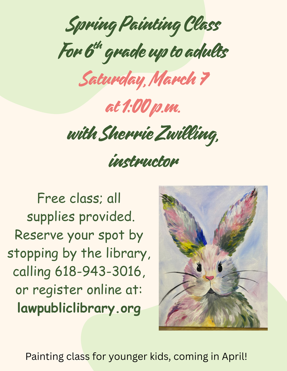 Image for Spring Painting Class for 6th Grade to Adults